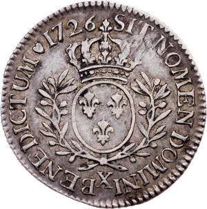France, 1/5 Ecu 1726, X, Amiens