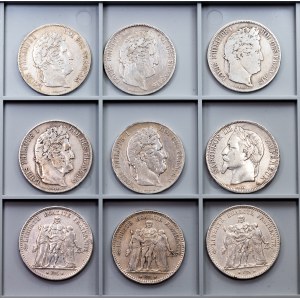 France, 5 Francs 1835-1875