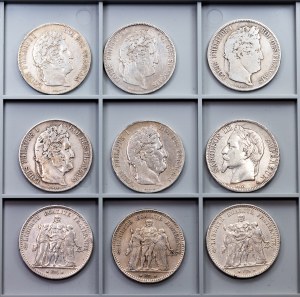 France, 5 Francs 1835-1875