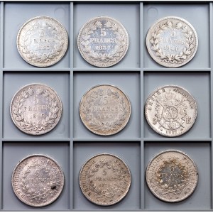 France, 5 Francs 1835-1875