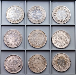 France, 5 Francs 1835-1875