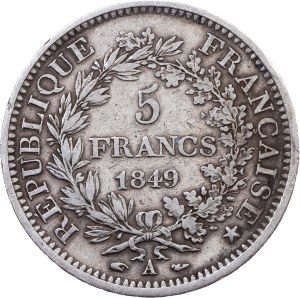 France, 5 Francs 1849, A, Paris