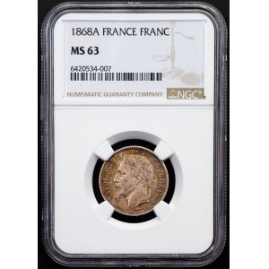 France, 1 Franc 1868, A, Paris