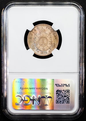France, 1 Franc 1870, BB, Strasbourg