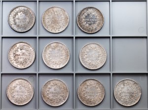 France, 5 Francs 1873, 1874, 1875, A, Paris