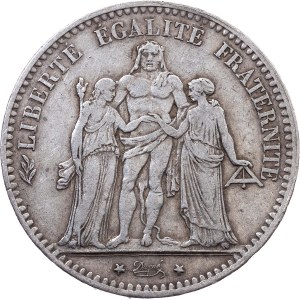 France, 5 Francs 1877, K, Bordeaux