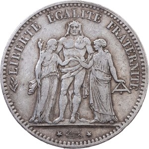 France, 5 Francs 1877, K, Bordeaux