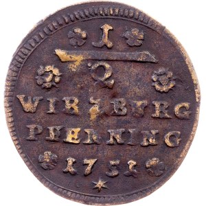 Germany, 1/2 Pfenning 1751
