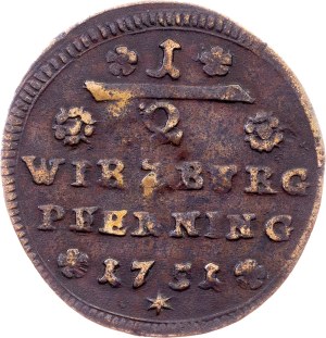 Germany, 1/2 Pfenning 1751