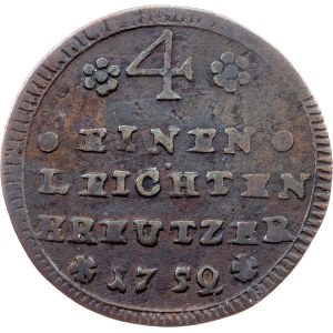 Germany, 1/4 Kreuzer 1752