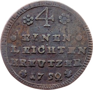 Germany, 1/4 Kreuzer 1752