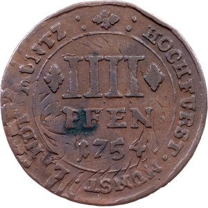 Germany, 4 Pfennig 1754, Münster