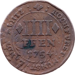 Germany, 4 Pfennig 1754, Münster