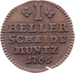 Germany, 1 Heller 1766, Hanau