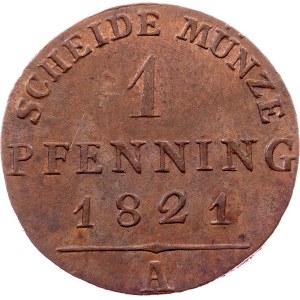 Germany, 1 Pfennig 1821, A, Berlin