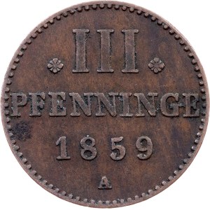 Germany, 3 Pfenninge 1859, A