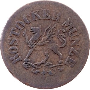 Germany, 3 Pfennig 1864, Rostock