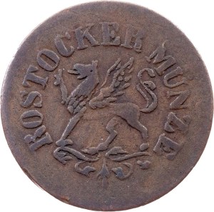 Germany, 3 Pfennig 1864, Rostock