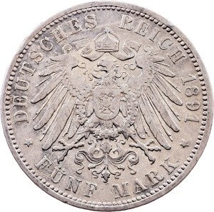 Germany, 5 Mark 1891, A