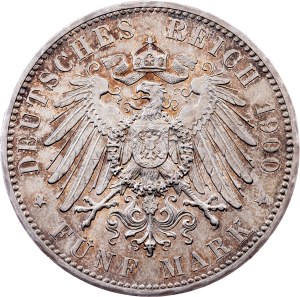 Germany, 5 Mark 1900, E