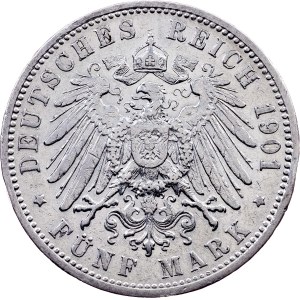 Germany, 5 Mark 1901, G