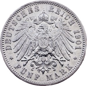 Germany, 5 Mark 1901, G