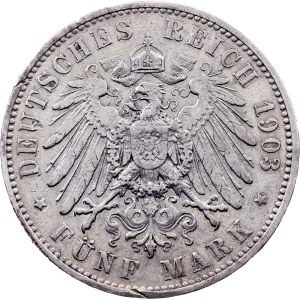 Germany, 5 Mark 1903, E