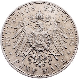 Germany, 5 Mark 1908, D