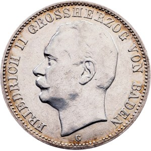Germany, 3 Mark 1909, G, Karlsruhe
