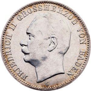 Germany, 3 Mark 1909, G, Karlsruhe