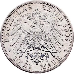 Germany, 3 Mark 1909, G, Karlsruhe