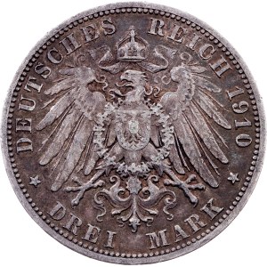 Germany, 3 Mark 1910, A