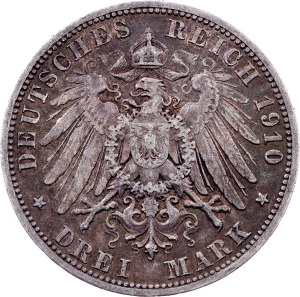 Germany, 3 Mark 1910, A
