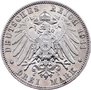 Germany, 3 Mark 1911, E