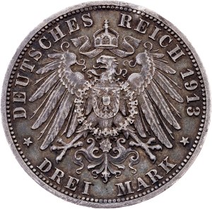 Germany, 3 Mark 1913, A