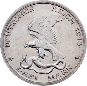 Germany, 3 Mark 1913, A