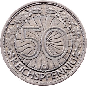 Germany, 50 Reichspfennig 1928, G