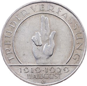 Germany, 3 Reichsmark 1929, G
