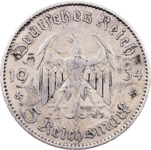 Germany, 5 Reichsmark 1934, A