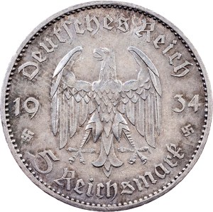 Germany, 5 Reichsmark 1934, A