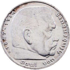 Germany, 5 Reichsmark 1935, D