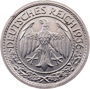 Germany, 50 Reichspfennig 1936, F