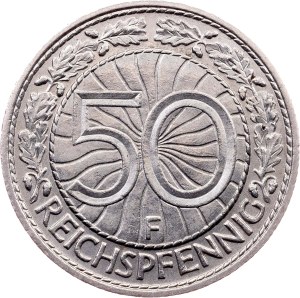 Germany, 50 Reichspfennig 1936, F