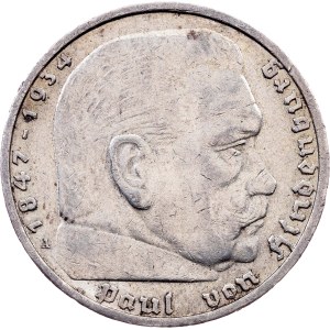 Germany, 5 Reichsmark 1937, A