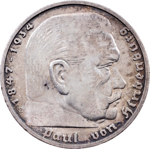 Germany, 5 Reichsmark 1937, E