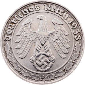 Germany, 50 Reichspfennig 1938, D