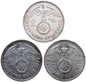 Germany, 2 Reichsmark 1939, A, G