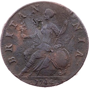 Great Britain, 1/2 Penny 1744