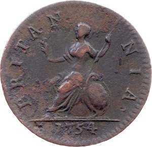 Great Britain, 1 Farthing 1754