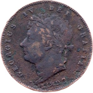 Great Britain, 1/3 Farthing 1827